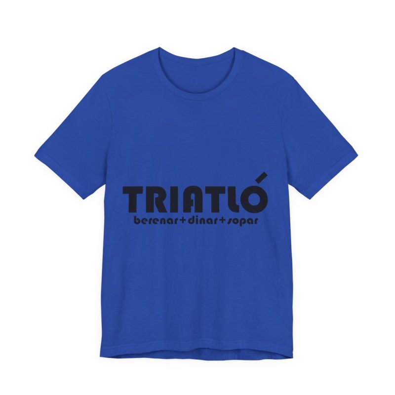 Camiseta jersey manga corta - Azul royal autentico - Triatló: berenar + dinar + sopar