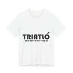 Camiseta jersey manga corta - Blanco - Triatló: berenar + dinar + sopar