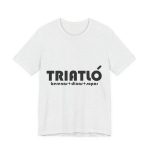 Camiseta jersey manga corta - Gris ceniza - Triatló: berenar + dinar + sopar