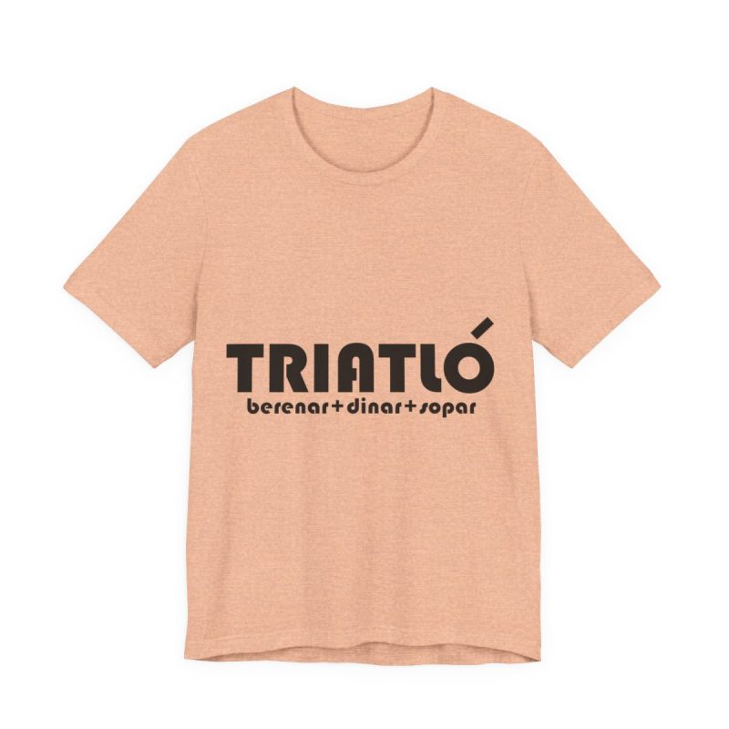 Camiseta jersey manga corta - Melocoton jaspeado - Triatló: berenar + dinar + sopar
