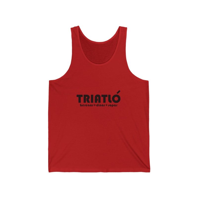 Camiseta de tirantes - Rojo - Triatló: berenar + dinar + sopar Camiseta de tirantes - Rojo - Triatló: berenar + dinar + sopar