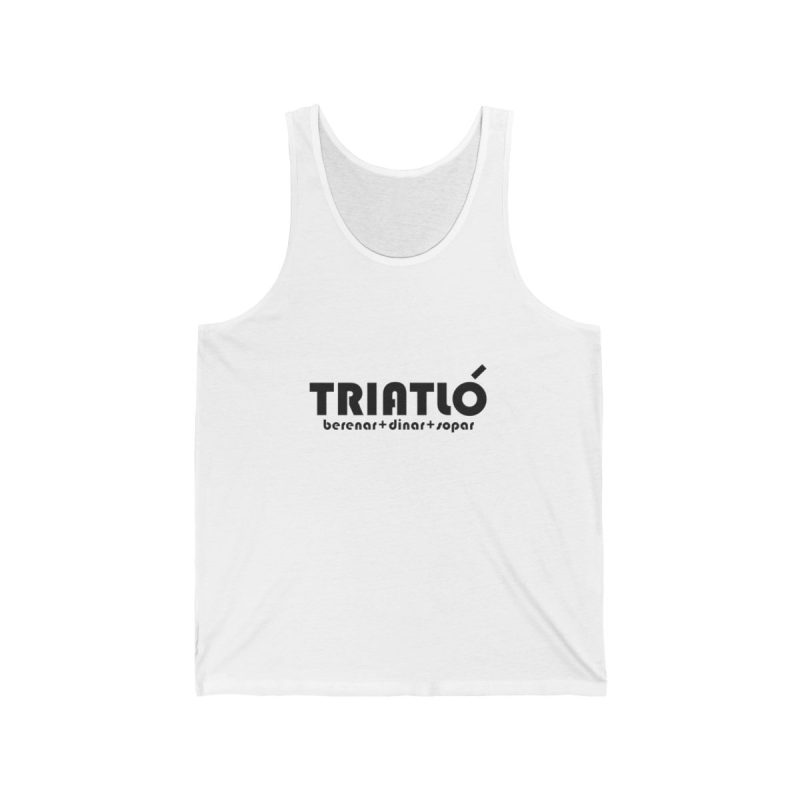 Camiseta de tirantes - Blanco - Triatló: berenar + dinar + sopar