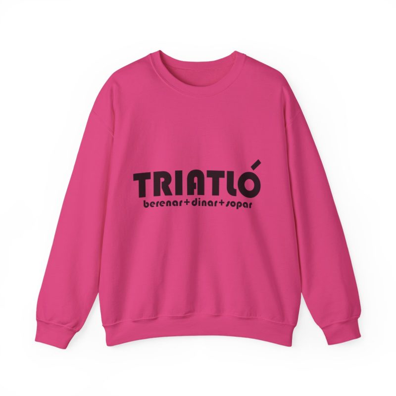 Sudadera cuello redondo - Fucsia intenso - Triatló: berenar + dinar + sopar