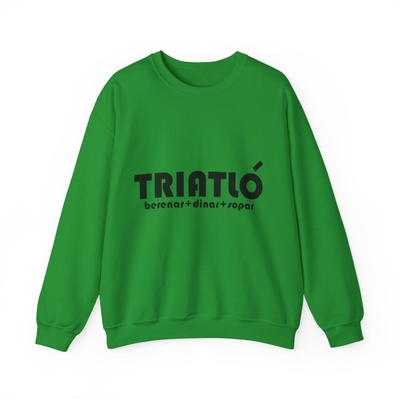 Sudadera cuello redondo - Verde irlandes - Triatló: berenar + dinar + sopar