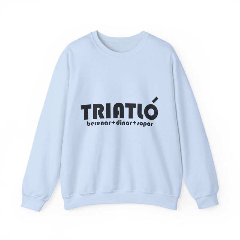 Sudadera cuello redondo - Azul claro - Triatló: berenar + dinar + sopar
