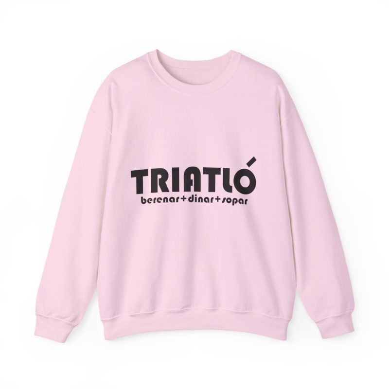 Sudadera cuello redondo - Rosa claro - Triatló: berenar + dinar + sopar