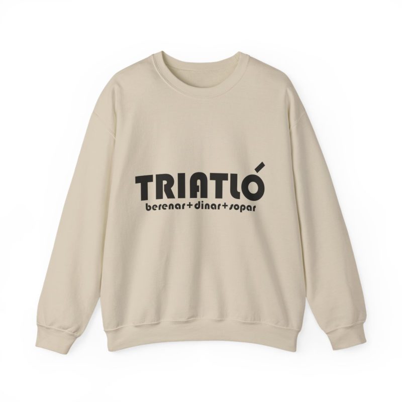 Sudadera cuello redondo - Arena - Triatló: berenar + dinar + sopar
