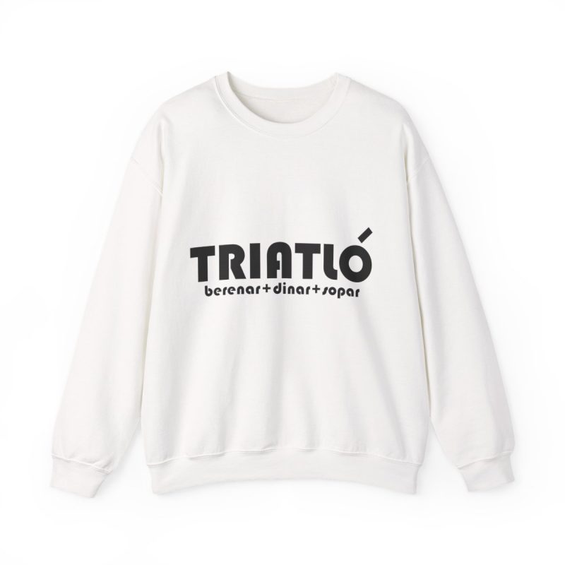 Sudadera cuello redondo - Blanco - Triatló: berenar + dinar + sopar