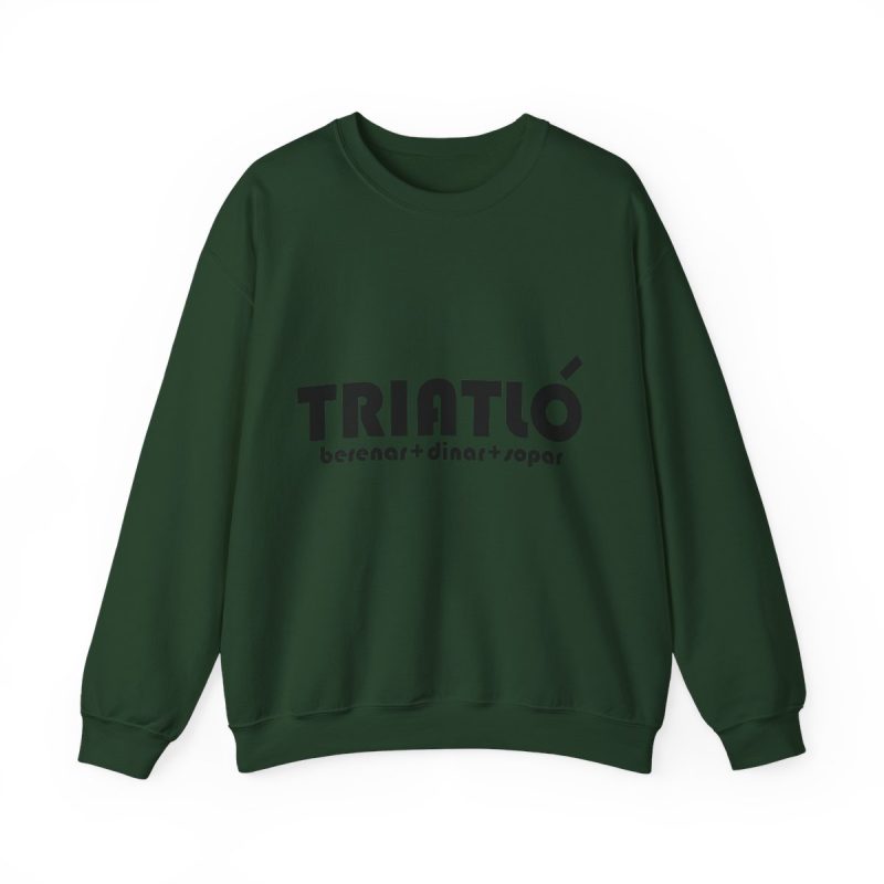 Sudadera cuello redondo - Verde bosque - Triatló: berenar + dinar + sopar