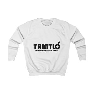 Sudadera infantil - Blanco artico - Triatló: berenar + dinar + sopar