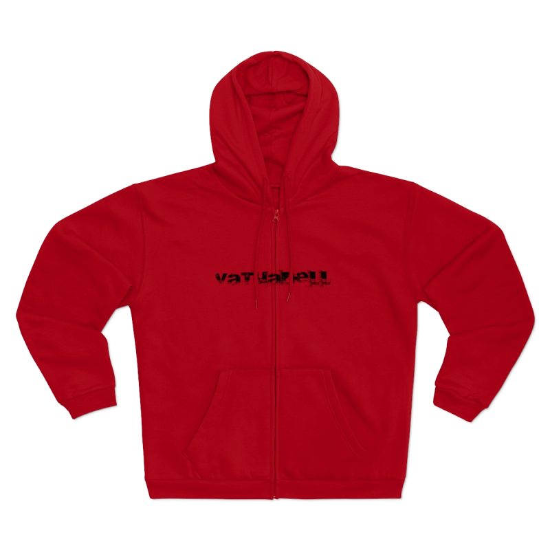 Sudadera capucha con cremallera premium - Rojo - Camiseta unisex «Vatuadell»
