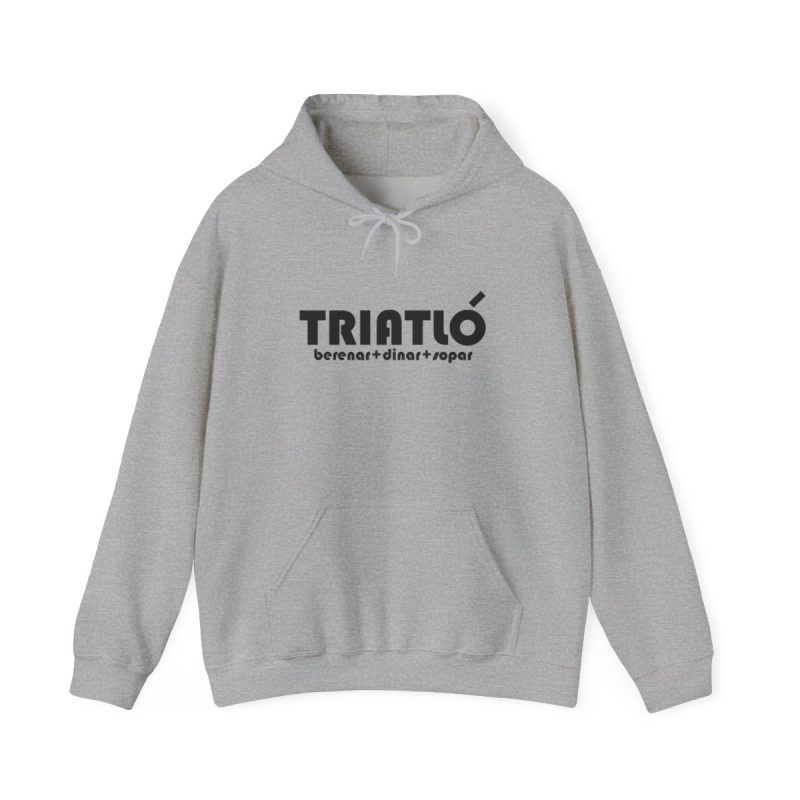 Sudadera con capucha - Gris deportivo - Triatló: berenar + dinar + sopar
