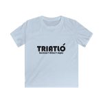 Camiseta infantil Softstyle - Azul claro - Triatló: berenar + dinar + sopar