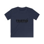 Camiseta infantil Softstyle - Azul marino - Triatló: berenar + dinar + sopar