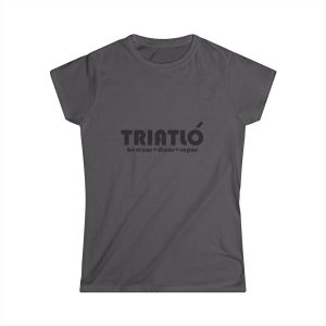 Camiseta mujer Softstyle - Gris marengo - Triatló: berenar + dinar + sopar