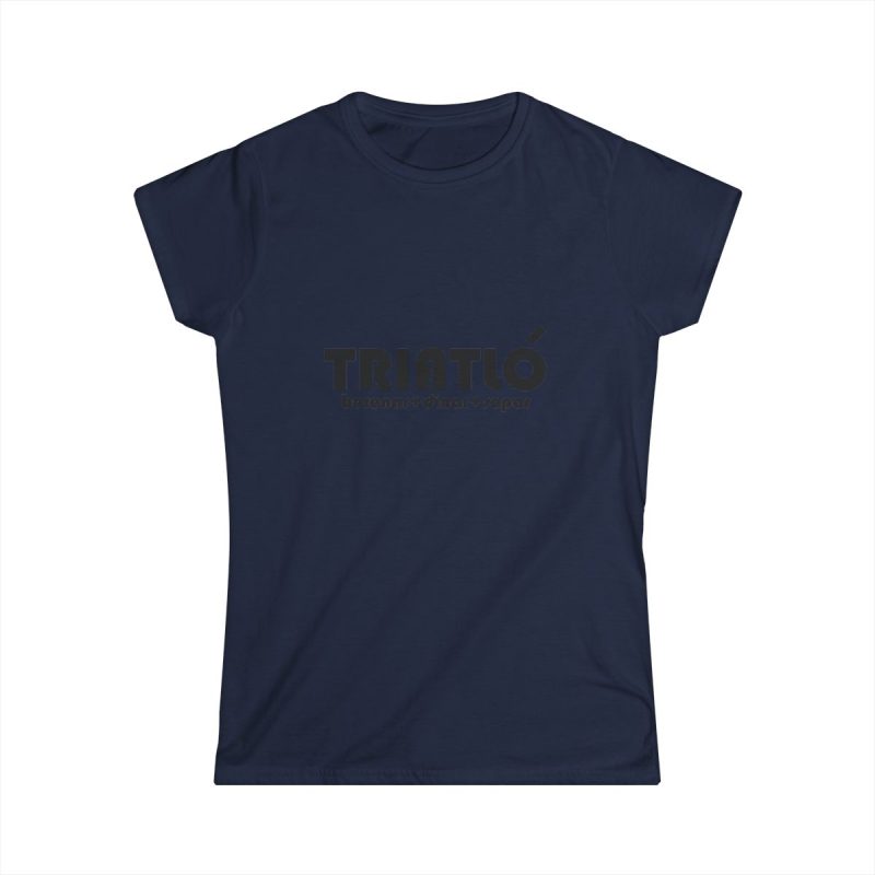 Camiseta mujer Softstyle - Azul marino - Triatló: berenar + dinar + sopar