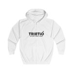 Sudadera con capucha y cremallera - Blanco artico - Triatló: berenar + dinar + sopar Sudadera con capucha y cremallera - Blanco artico - Triatló: berenar + dinar + sopar