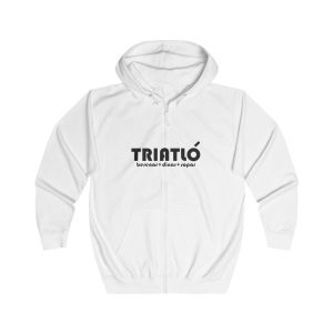 Sudadera con capucha y cremallera - Blanco artico - Triatló: berenar + dinar + sopar