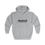 Sudadera con capucha y cremallera - Gris jaspeado claro - Triatló: berenar + dinar + sopar Sudadera con capucha y cremallera - Gris jaspeado claro - Triatló: berenar + dinar + sopar