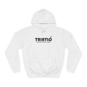 Sudadera universitaria - Blanco artico - Triatló: berenar + dinar + sopar