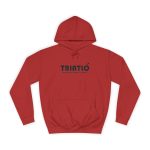 Sudadera universitaria - Rojo fuego - Triatló: berenar + dinar + sopar Sudadera universitaria - Rojo fuego - Triatló: berenar + dinar + sopar