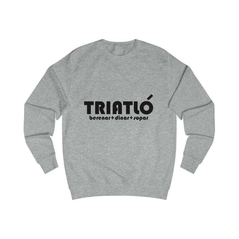 Sudadera clasica - Gris jaspeado claro - Triatló: berenar + dinar + sopar
