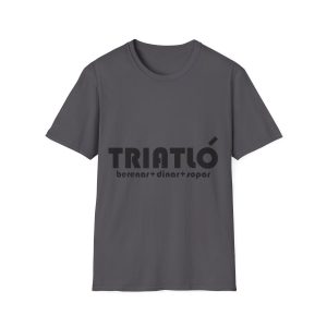 Camiseta Softstyle - Gris marengo - Triatló: berenar + dinar + sopar
