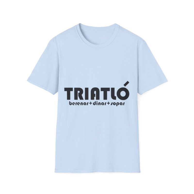 Camiseta Softstyle - Azul claro - Triatló: berenar + dinar + sopar