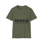 Camiseta Softstyle - Verde militar - Triatló: berenar + dinar + sopar Camiseta Softstyle - Verde militar - Triatló: berenar + dinar + sopar