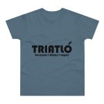 Camiseta hombre punto liso - Azul piedra - Triatló: berenar + dinar + sopar