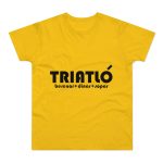 Camiseta hombre punto liso - Amarillo dorado - Triatló: berenar + dinar + sopar