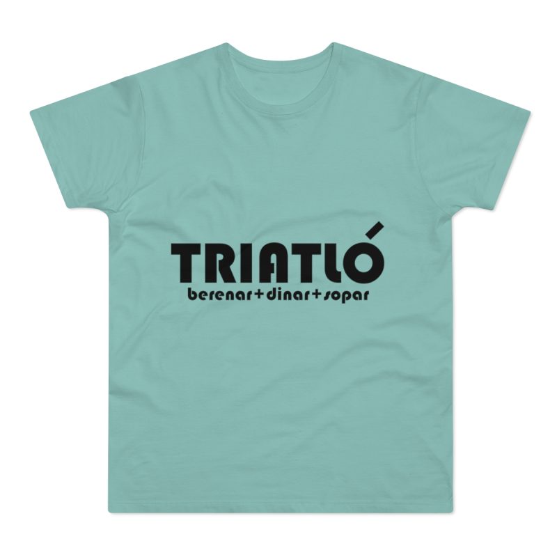 Camiseta hombre punto liso - Verde menta - Triatló: berenar + dinar + sopar