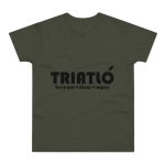 Camiseta hombre punto liso - Caqui urbano - Triatló: berenar + dinar + sopar