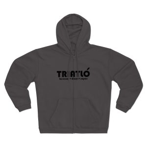 Sudadera capucha con cremallera premium - Antracita - Triatló: berenar + dinar + sopar