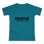 Camiseta mujer punto liso - Azul diva - Triatló: berenar + dinar + sopar Camiseta mujer punto liso - Azul diva - Triatló: berenar + dinar + sopar