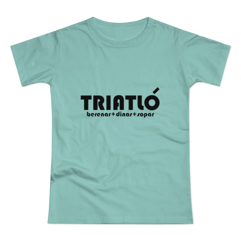 Camiseta mujer punto liso - Verde menta - Triatló: berenar + dinar + sopar