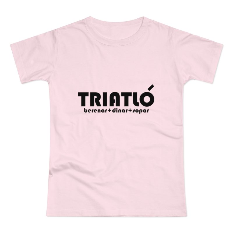 Camiseta mujer punto liso - Rosa orquidea - Triatló: berenar + dinar + sopar