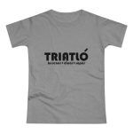 Camiseta mujer punto liso - Gris deportivo jaspeado - Triatló: berenar + dinar + sopar Camiseta mujer punto liso - Gris deportivo jaspeado - Triatló: berenar + dinar + sopar