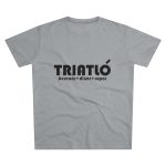 Camiseta hombre corte moderno - Gris Oxford claro - Triatló: berenar + dinar + sopar Camiseta hombre corte moderno - Gris Oxford claro - Triatló: berenar + dinar + sopar