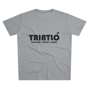 Camiseta hombre corte moderno - Gris Oxford claro - Triatló: berenar + dinar + sopar