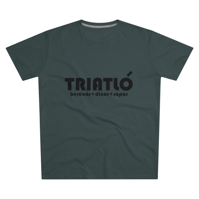 Camiseta hombre corte moderno - Gris marengo - Triatló: berenar + dinar + sopar