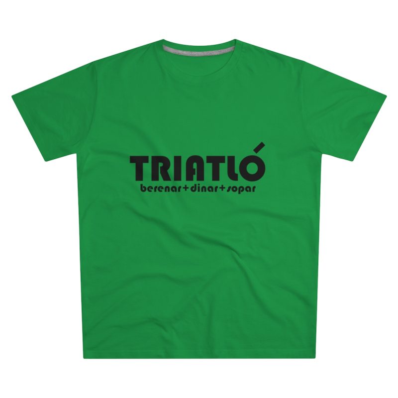 Camiseta hombre corte moderno - Verde Kelly - Triatló: berenar + dinar + sopar