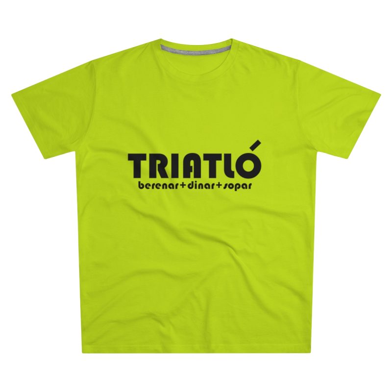 Camiseta hombre corte moderno - Verde lima - Triatló: berenar + dinar + sopar