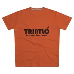 Camiseta hombre corte moderno - Naranja - Triatló: berenar + dinar + sopar Camiseta hombre corte moderno - Naranja - Triatló: berenar + dinar + sopar