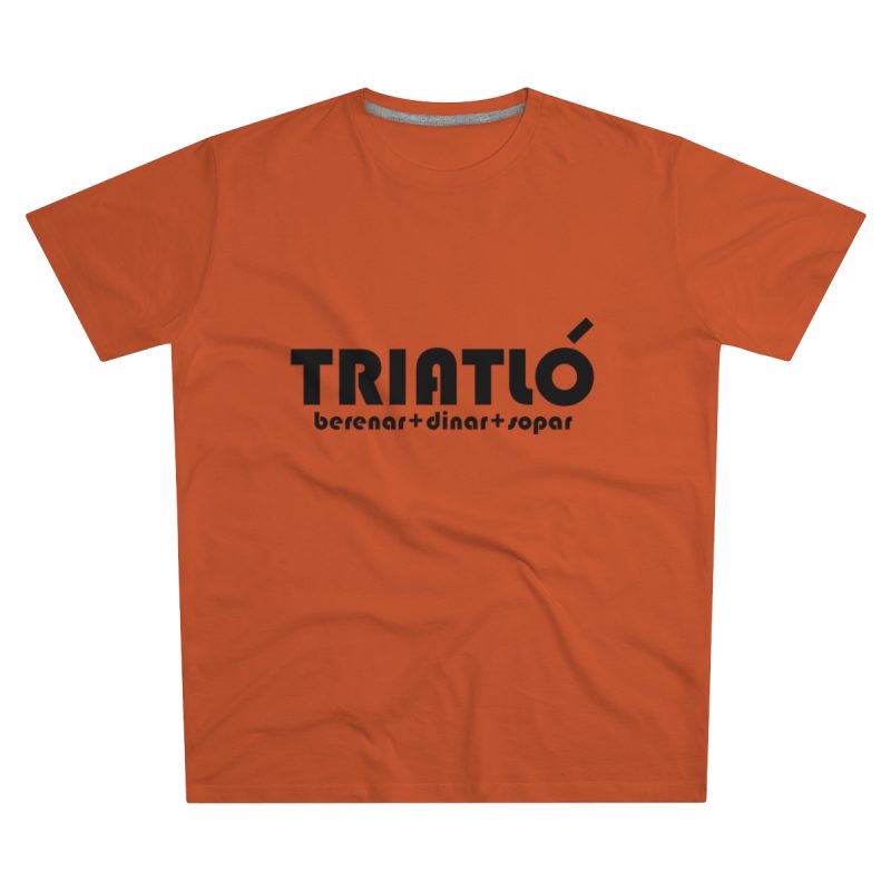 Camiseta hombre corte moderno - Naranja - Triatló: berenar + dinar + sopar