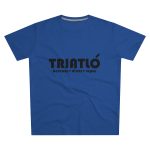 Camiseta hombre corte moderno - Azul royal intenso - Triatló: berenar + dinar + sopar Camiseta hombre corte moderno - Azul royal intenso - Triatló: berenar + dinar + sopar