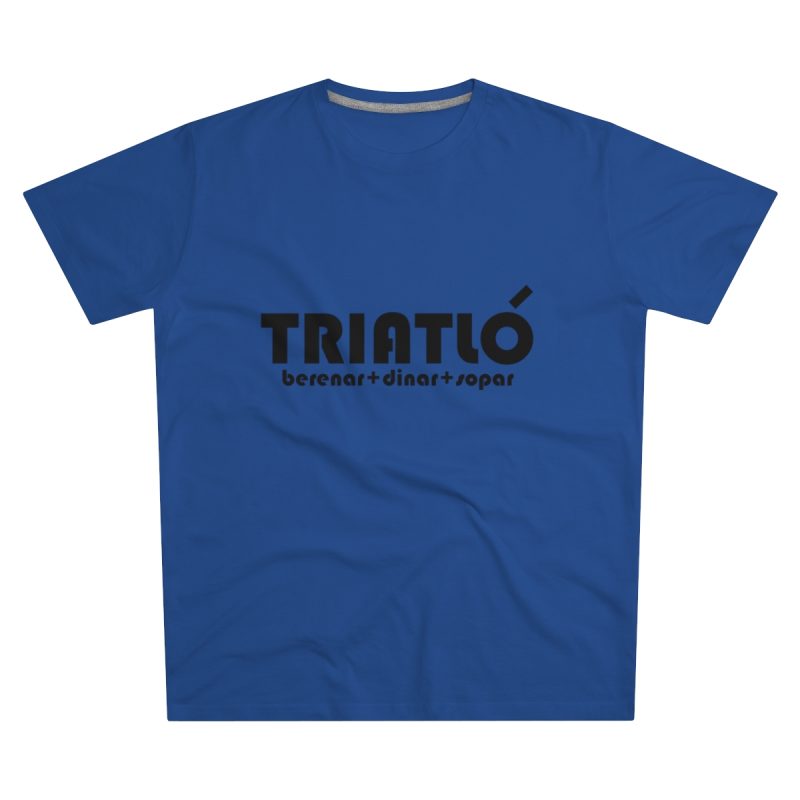 Camiseta hombre corte moderno - Azul royal intenso - Triatló: berenar + dinar + sopar