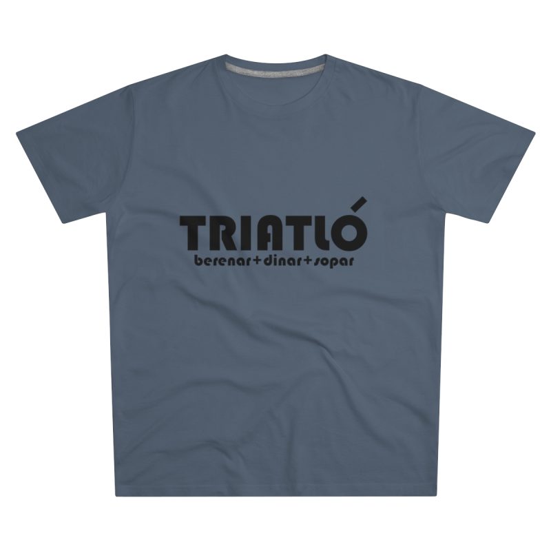 Camiseta hombre corte moderno - Azul marino - Triatló: berenar + dinar + sopar