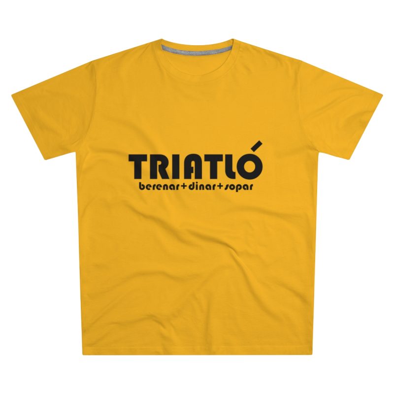Camiseta hombre corte moderno - Amarillo girasol - Triatló: berenar + dinar + sopar