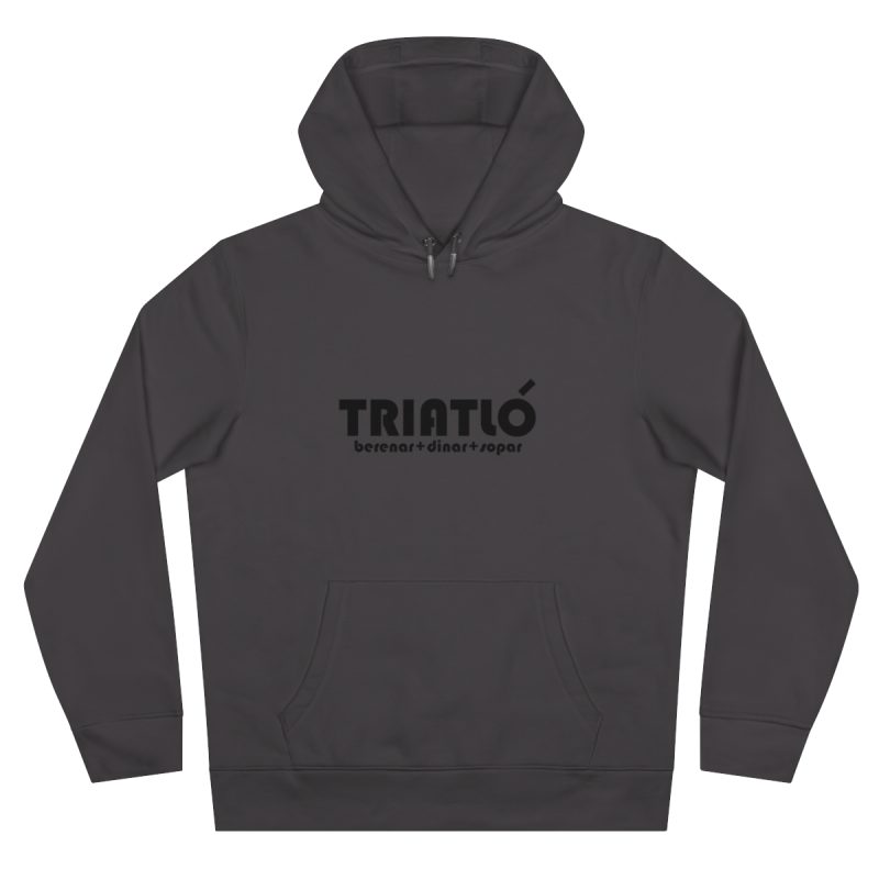Sudadera con capucha King - Gris asfalto - Triatló: berenar + dinar + sopar